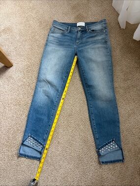 Current Elliot The Turnt Ankle Skinny Stiletto Jeans Studded